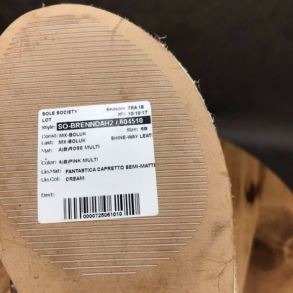 Sole Society Multicolor Twist Bow Espadrilles Mules Closed Toe Sandals Womens 6 - Picture 6 of 7